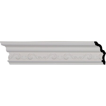 Ekena Millwork SAMPLE - 3 7/8"H x 2 3/8"P x 4 5/8"F x 12"L, (6 1/4" Repeat), Caputo Crown Moulding SAMPLE-MLD03X02X04CA